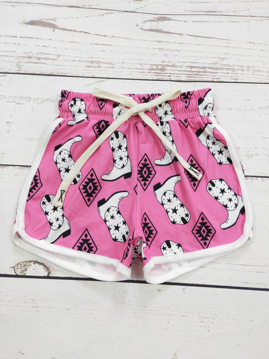 Baby Boots Printed Western Shorts
