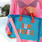 CABANA "SUN KISSED" TOTE, AQUA