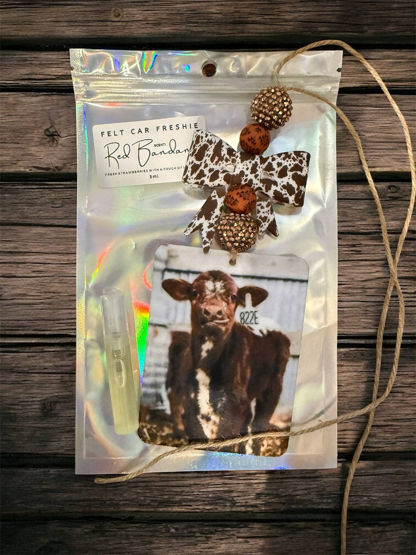 Cow Bow Car Freshener