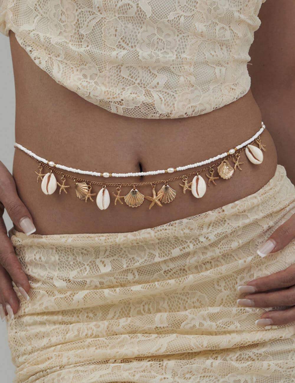 Boho Starfish Conch Pendant Waist Chain DP25D735