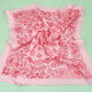 PAISLEY PINK SILKY FEEL BANDANA SCARF | 40SC616: Pink