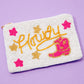 Western Cowboy Boots Howdy Seed Beaded Coin Purse
