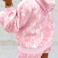 Camo Pullover Hoodie Elastic Waist Shorts Set