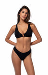 825631-TEXTURED SOLID U-RING DETAIL BIKINI SET