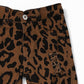 Leopard Distressed Double Layer Girls Jeans