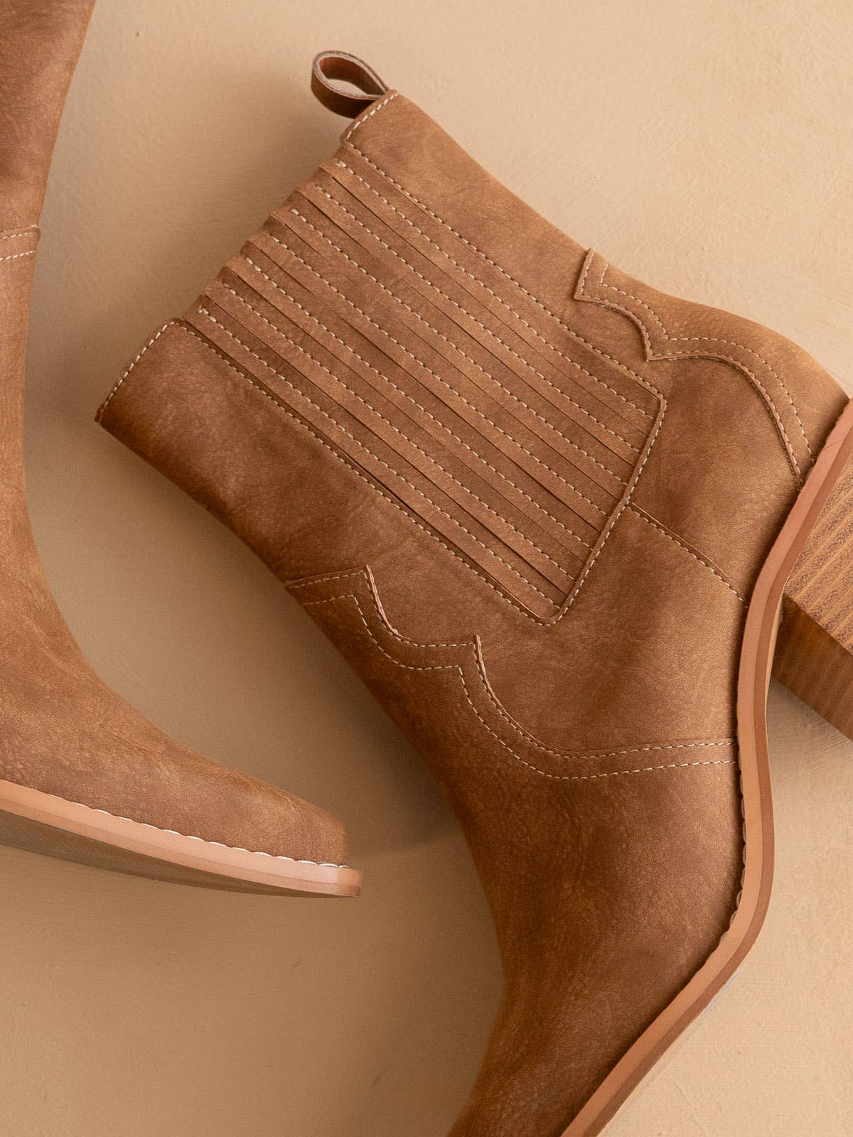 The Addison | Brown Perfectly Paneled Western Boot: BROWN