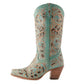 KASIOPEAH HAND TOOLED BOOTS-TURQUOISE