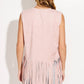 T939G10634 - Everyday Casual Suede Fringe Women's Tank Top