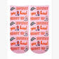 Novelty Graphic Ankle Socks - Western Cowgirl - "Howdy"-Pink