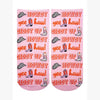 Novelty Graphic Ankle Socks - Western Cowgirl - "Howdy"-Pink