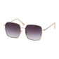 Women's Metal Square Gradient Lens Sunglasses
