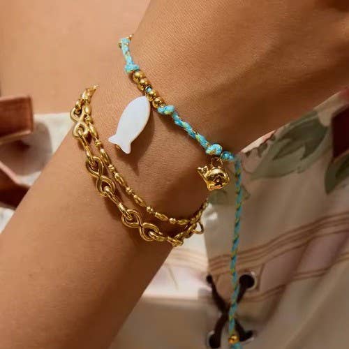 CORDED CHARM BRACELET