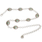 Western-Inspired, Oval Matte Silver Concho Chain Belt