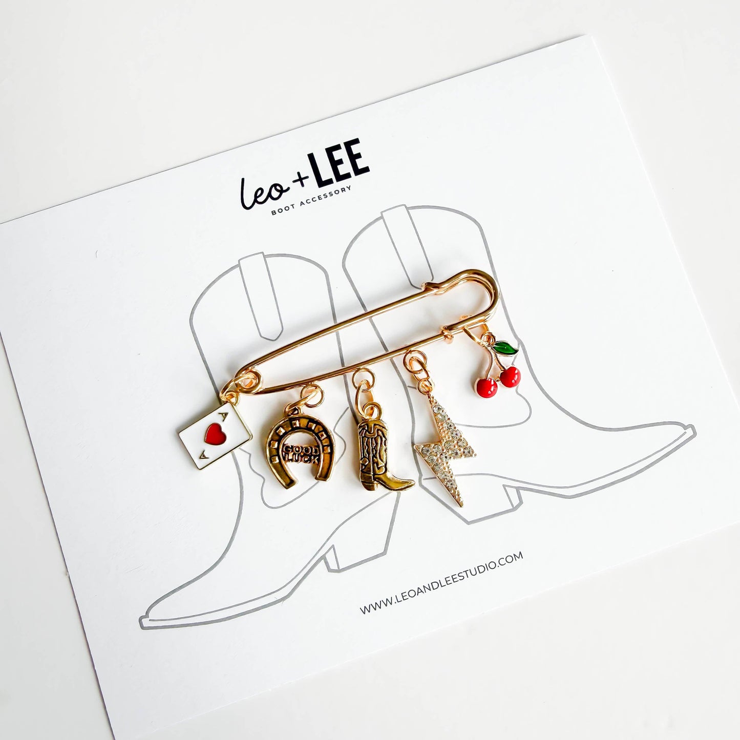 Golden Boot to Birks Charm Pins – Multi-Use Shoe Accessory: The Lucky Rider Charm Pin