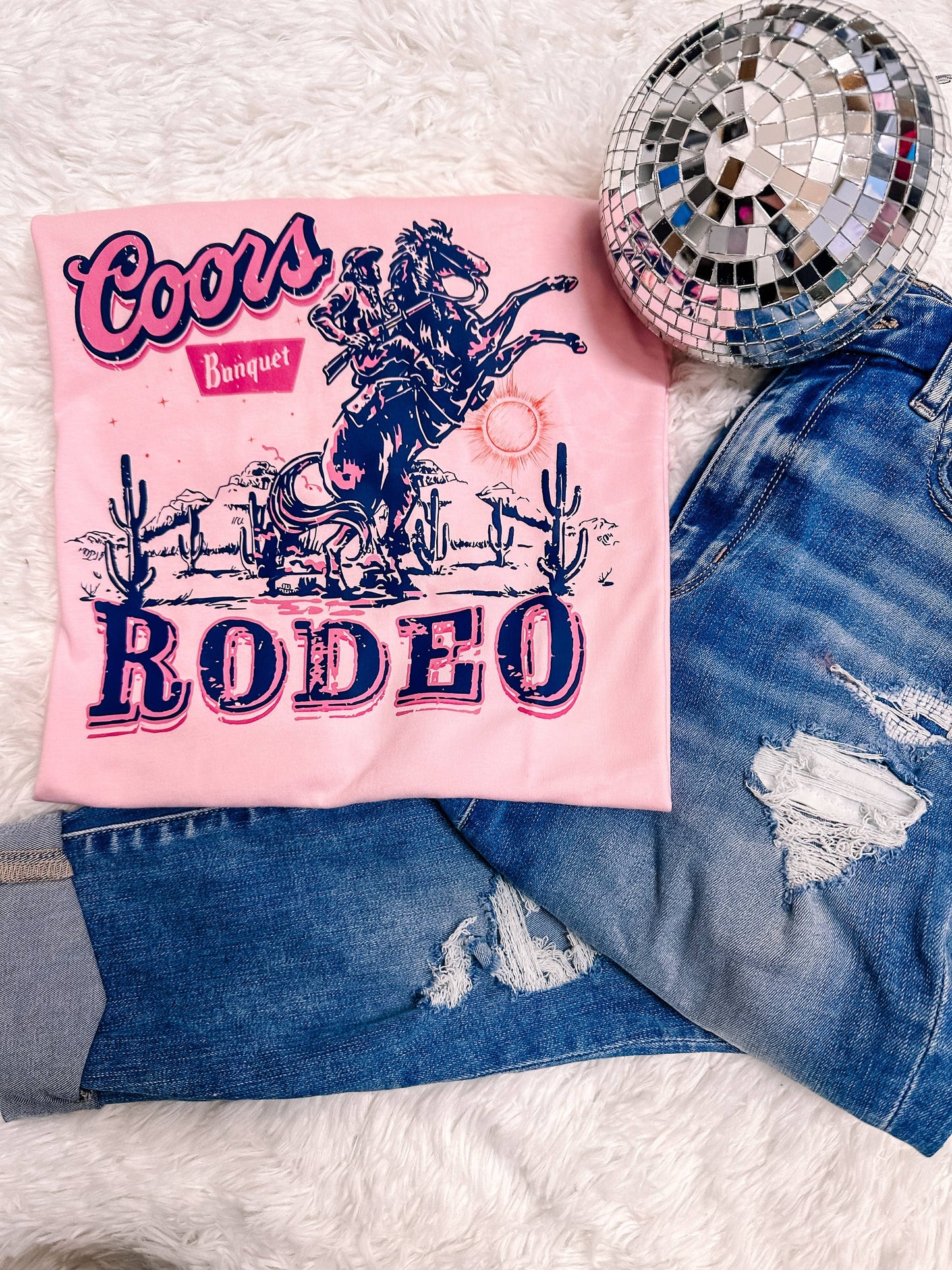 Coors Rodeo Western Graphic Tee: Ash