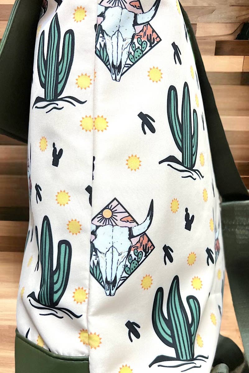CACTUS & BULLHEAD PRINTED BACKPACK