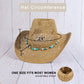 Straw Cowboy Hat With Turquoise Bead Shell Band: IV
