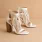 The Gela White | Fringe Framed Heel