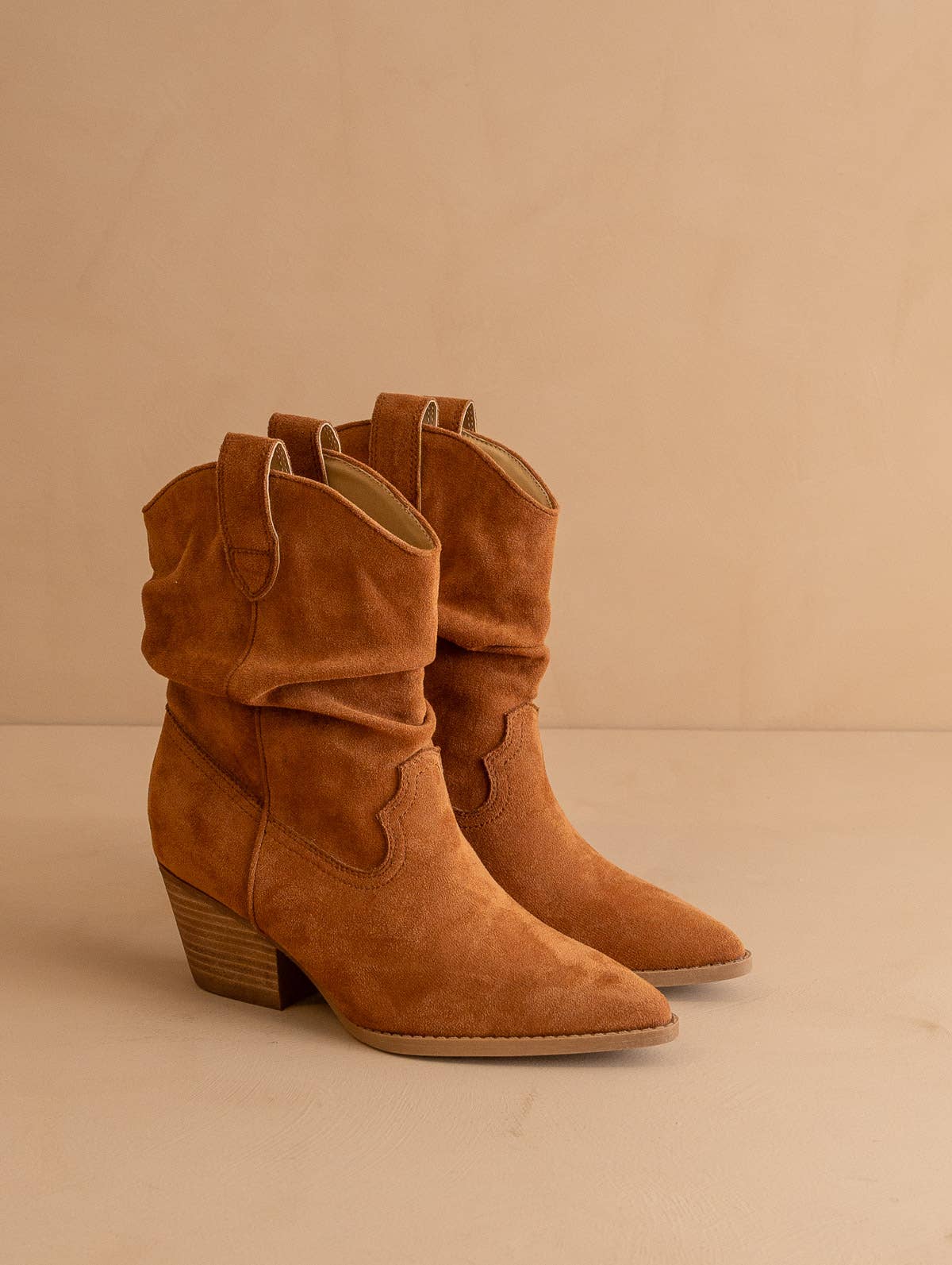 The Kit | Caramel Slouchy Western Bootie: CARAMEL