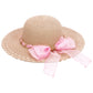 Kids Scallop Hem Paper Straw Floppy Sun Hat