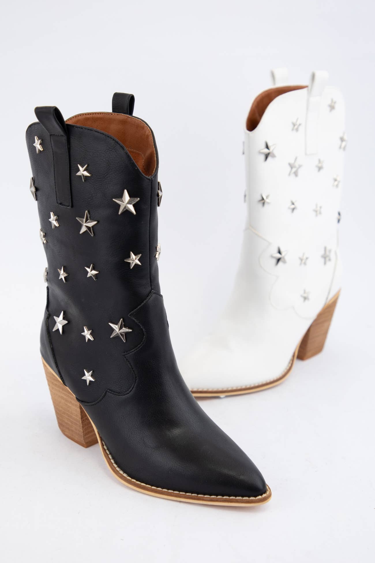WEEKLY DEAL STAR STUD EMBELLISHED WESTERN BOOTS