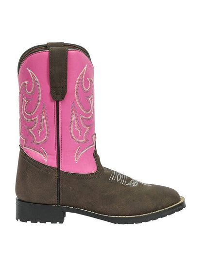 TuffRider Children's Voyageurs Square Toe Western Boot: Mocha