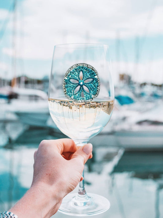 Sand Dollar Stemmed Wine Glass