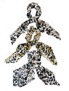 Leopard Print Scarf Hair Scrunchie