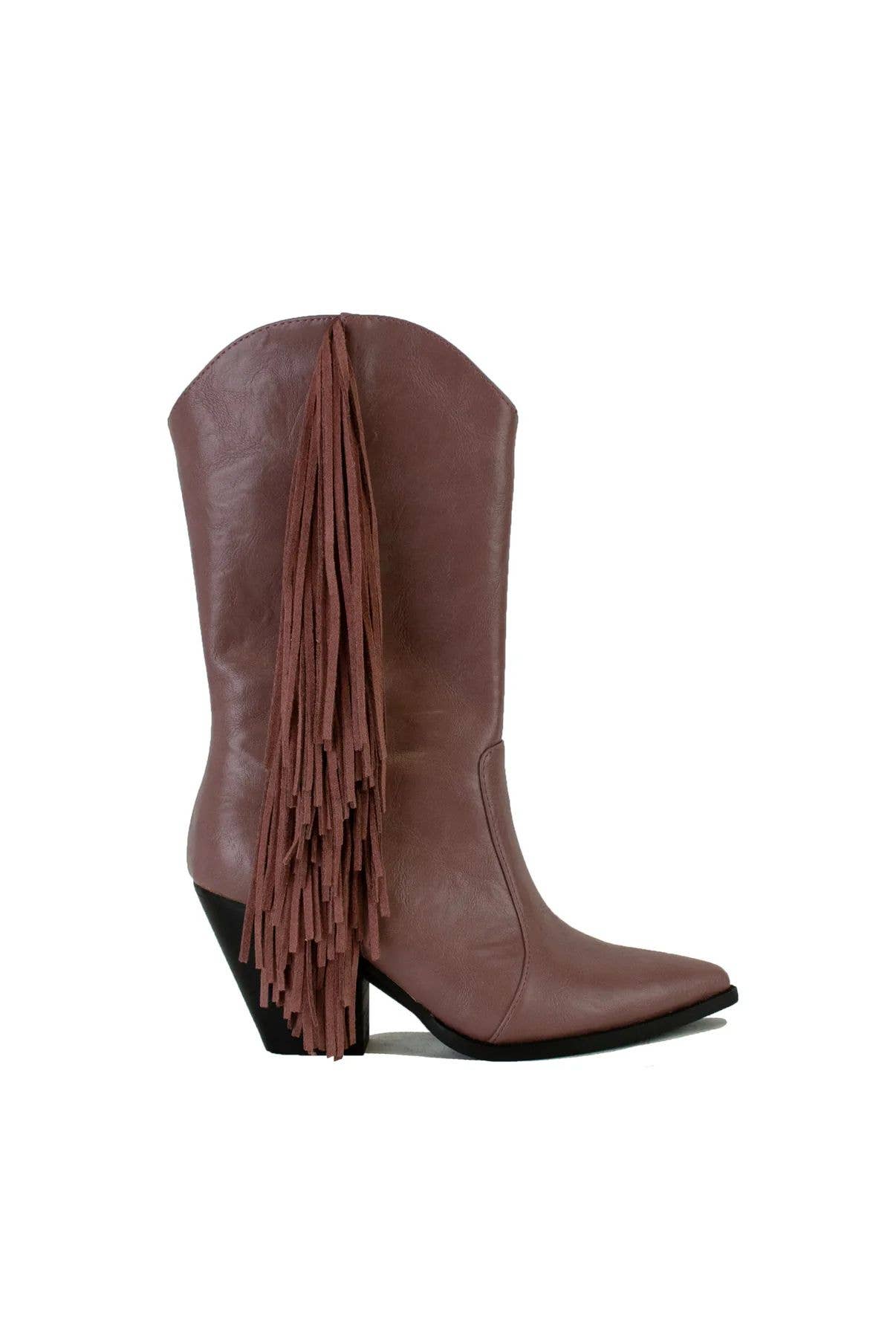 Beast Fashion Women Fringe Deco Western Cowboy Boots