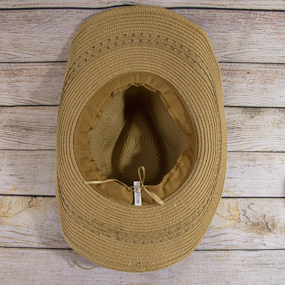 Shell Bead Band Straw Cowboy Hat