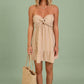 Floral Twist Bandeau Mini Dress