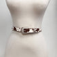Western Crystal Buckle and Loop w. Genuine Cow Hair Belt