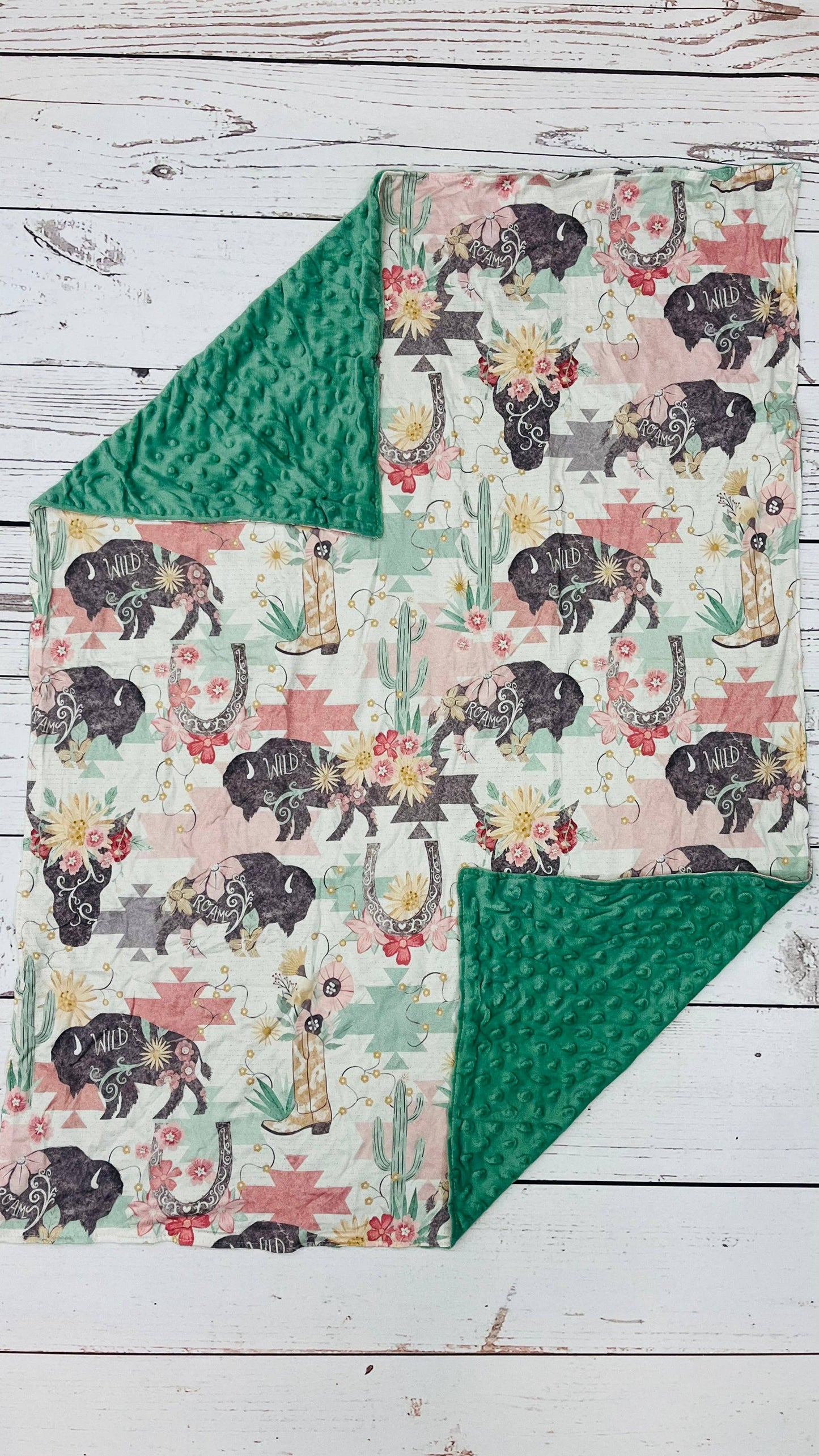 Baby Wild Cows Cactus Blanket