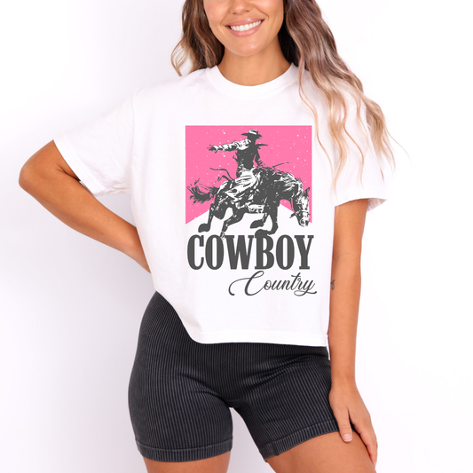 Cowboy Country | Western Trendy Cowgirl | Boxy Long Cropped