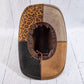 Leopard Print Colorblock Patchwork Cowboy Hat