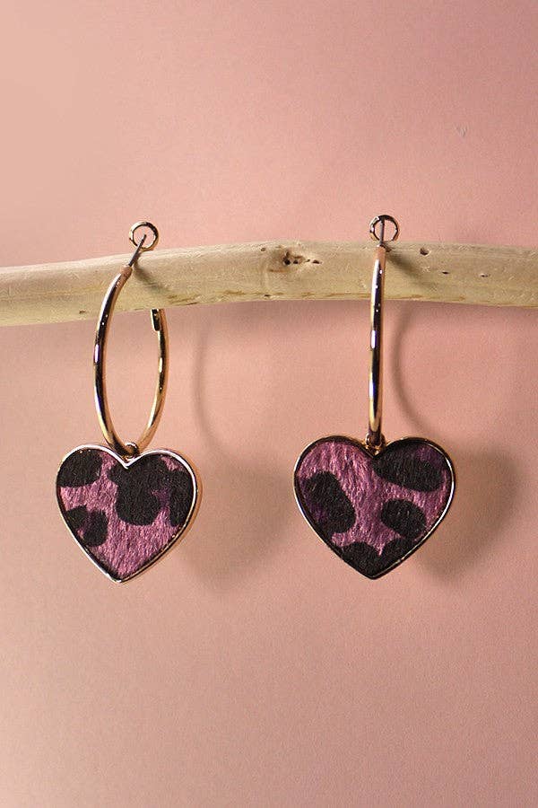 Animal print faux fur earring | 130330929: GOLD