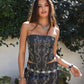 Embroidered Western Low Rise Mini Skirt