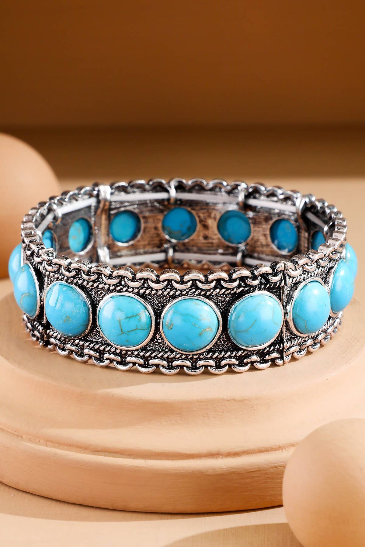 Western Chain Glass Stone Bracelet: SBAB-CRYSTAL