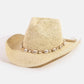 StrawCowrie Shell Rope Strap Cowboy Hat