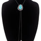 Western Design Turquoise Bolo Tie Necklace