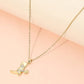 Stainless Steel CZ Stone Paved Star Accent Cowboy Boot Charm Pendant Necklace: Gold