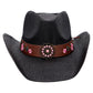 Pink Rose Concho Belt Embroidered Cowgirl Hat