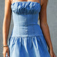 Stretch Denim Corset Mini Dress