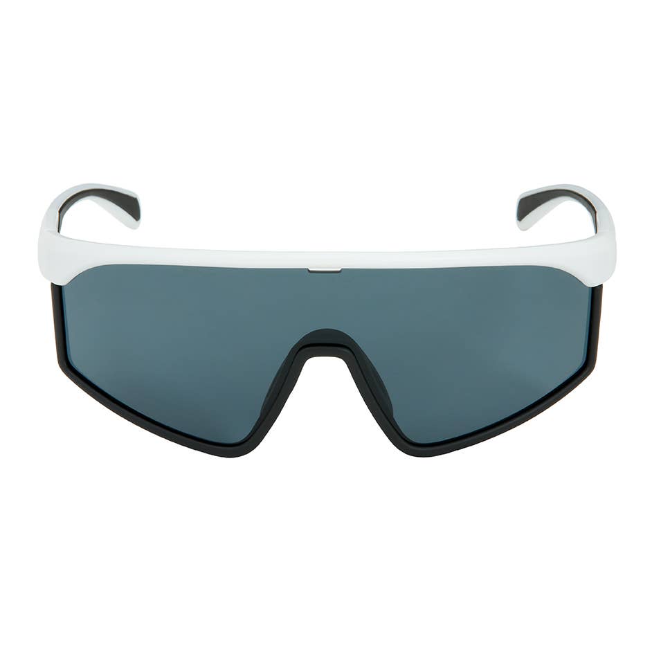 1252 Shields-Wrap Mirror Lens Sunglasses