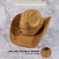 Rose Embroidered Braided Band Fedora Cowboy Hat: BR