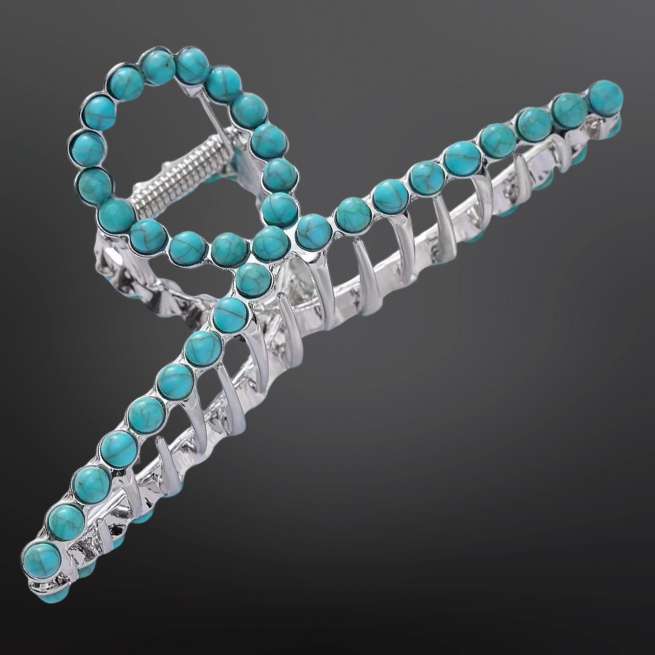 Faux Turquoise Claw Clip - Western Hair Clip