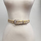 Western Crystal Buckle and Loop w. Genuine Cow Hair Belt