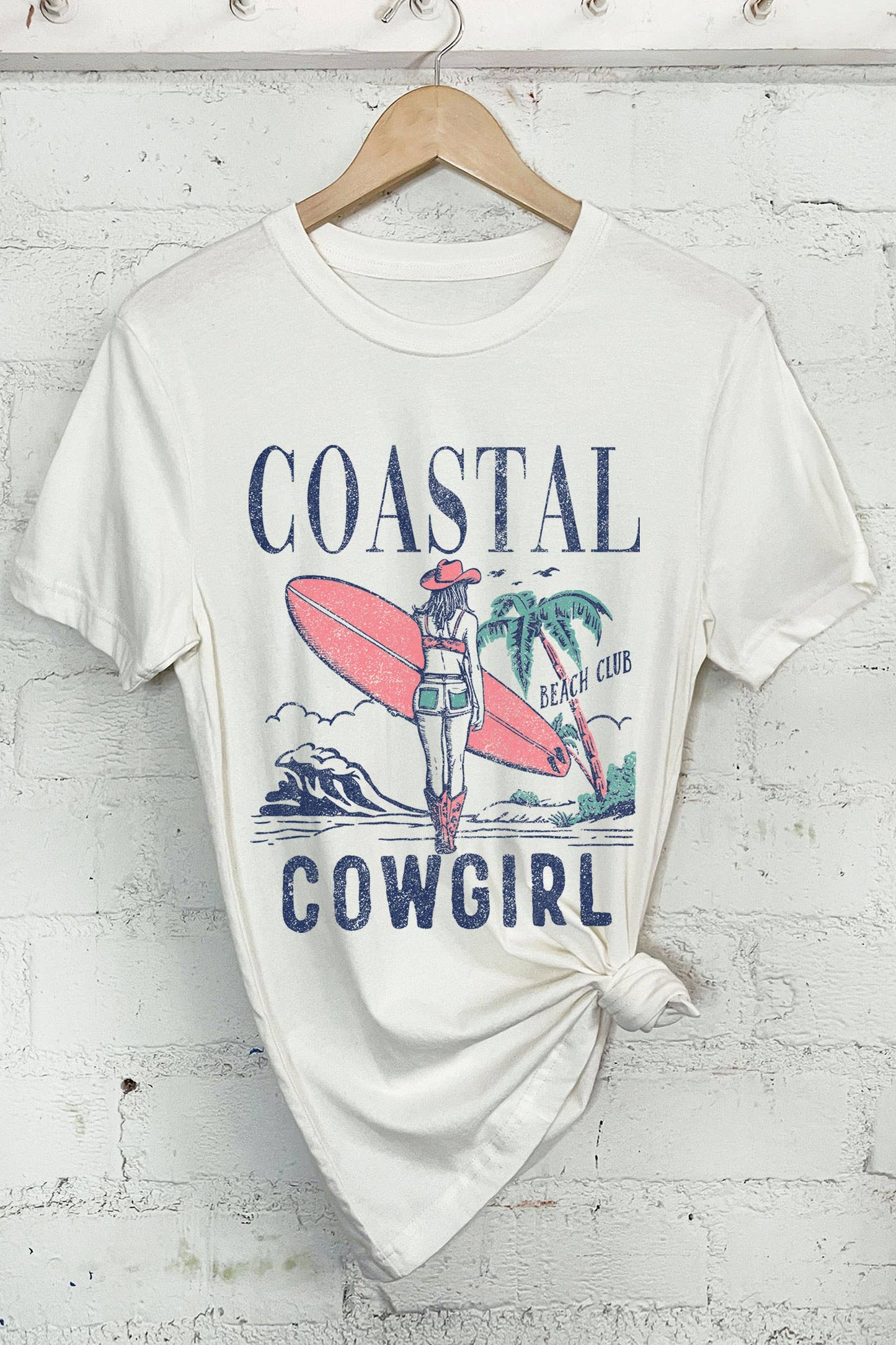 COASTAL COWGIRL BEACH CLUB GRAPHIC TSHIRTS.