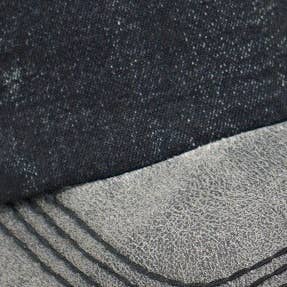 RODEO Two-Toned Dad Cap with Vegan Leather Bill +Leatherette: Beige/Brown