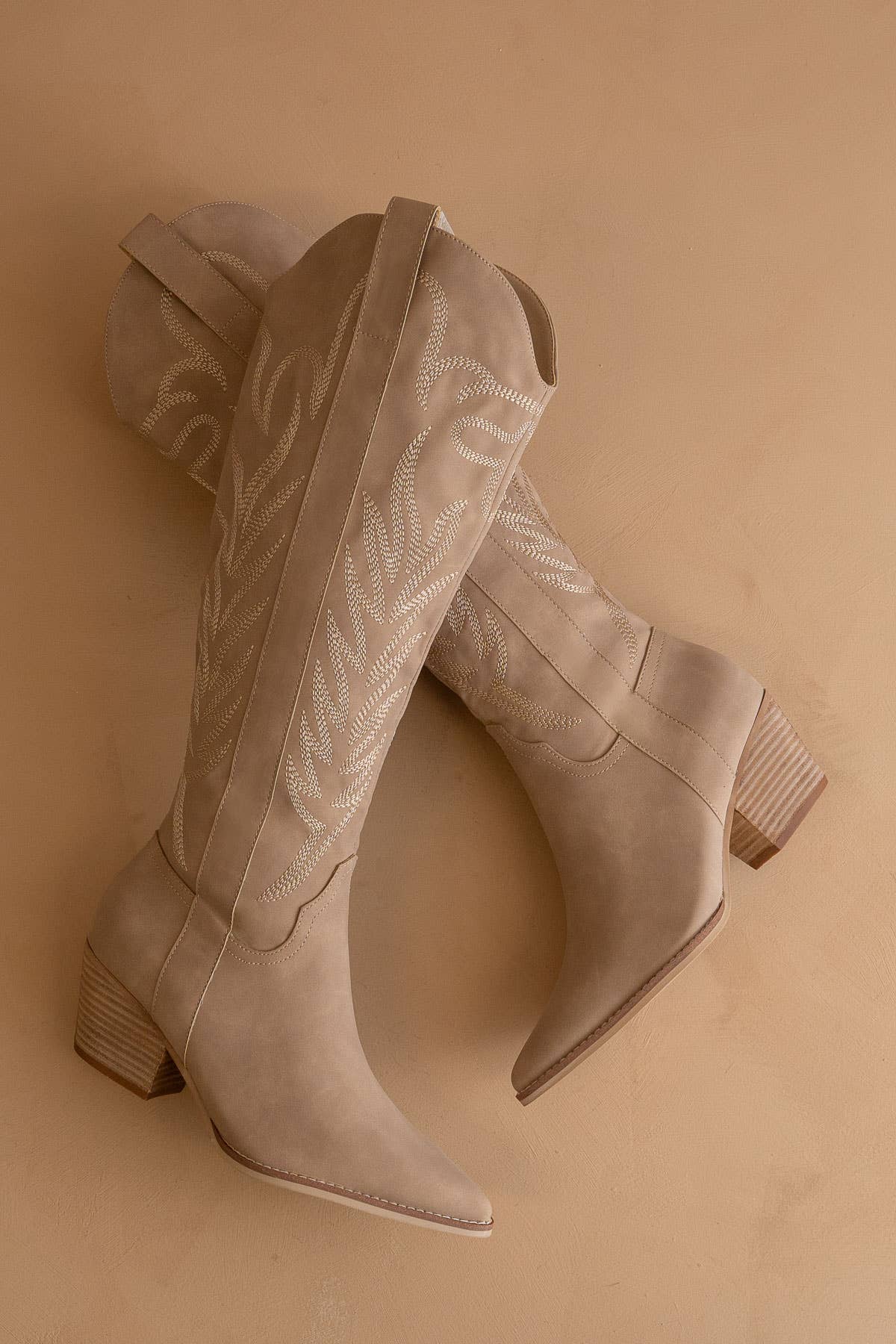 The Samara Cedar Wood | Embroidered Western Tall Boot: Cedar Wood